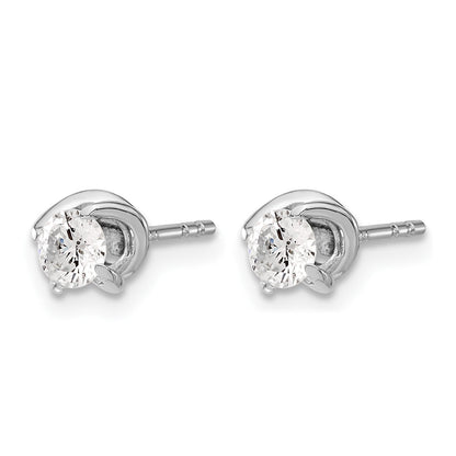 14K Weißgold Ohrringe mit fantasievoller Twist-Form aus echten Diamanten