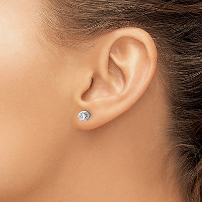 14K Weißgold Ohrstecker mit 0,5 ct. laborgezüchteten Diamanten, VS/SI+ G+