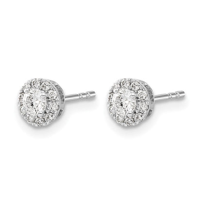 10K Weißgold Diamant Cluster Ohrstecker