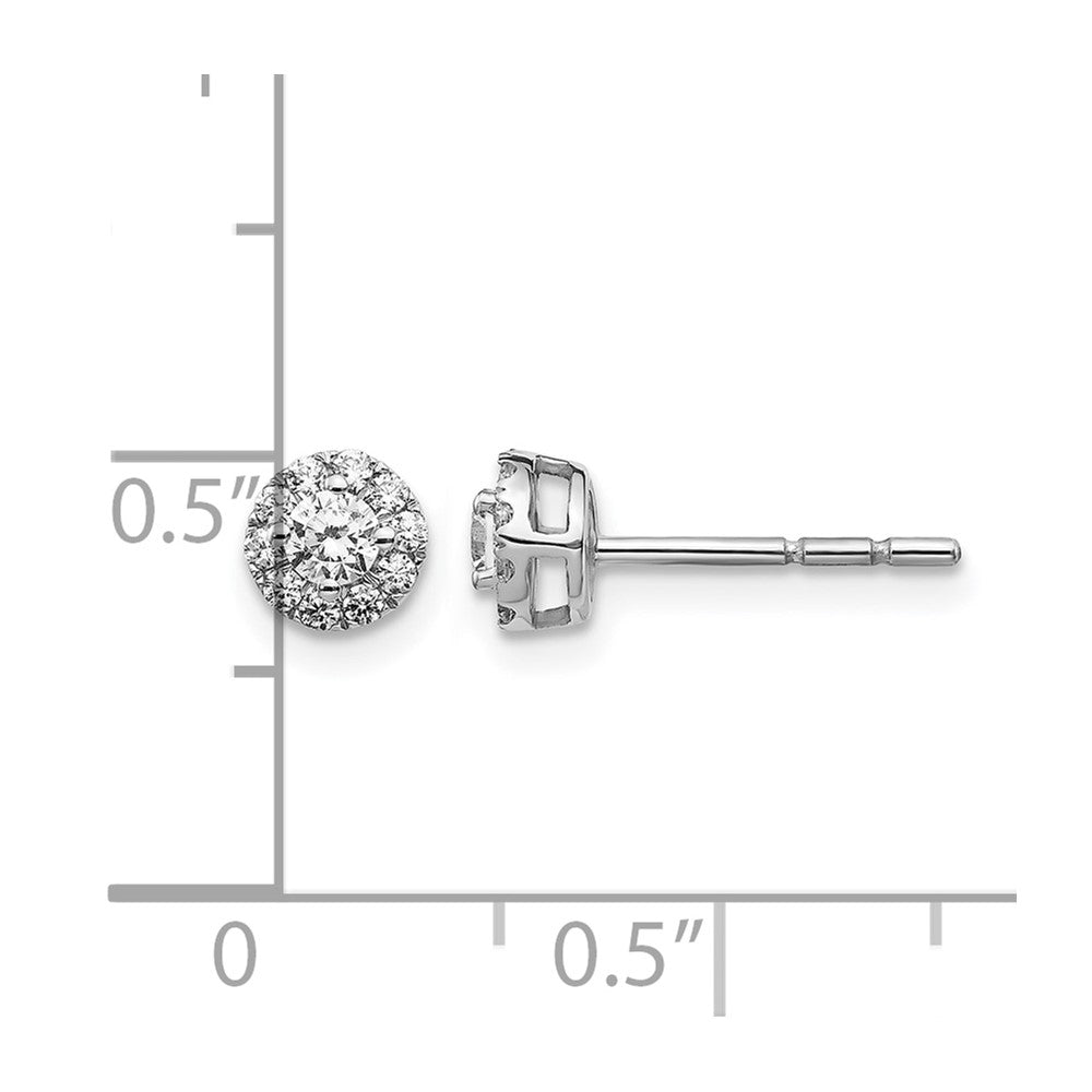 10K Weißgold Diamant Cluster Ohrstecker
