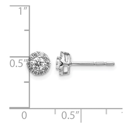 14K Weißgold 0,5 ct. Laborgezüchteter Diamant VS/SI+ G+ Cluster-Ohrstecker