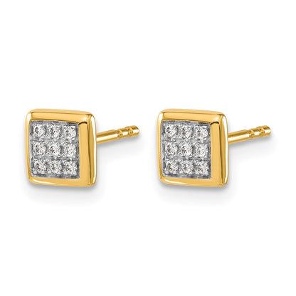 10K Gelbgold Diamant Ohrstecker