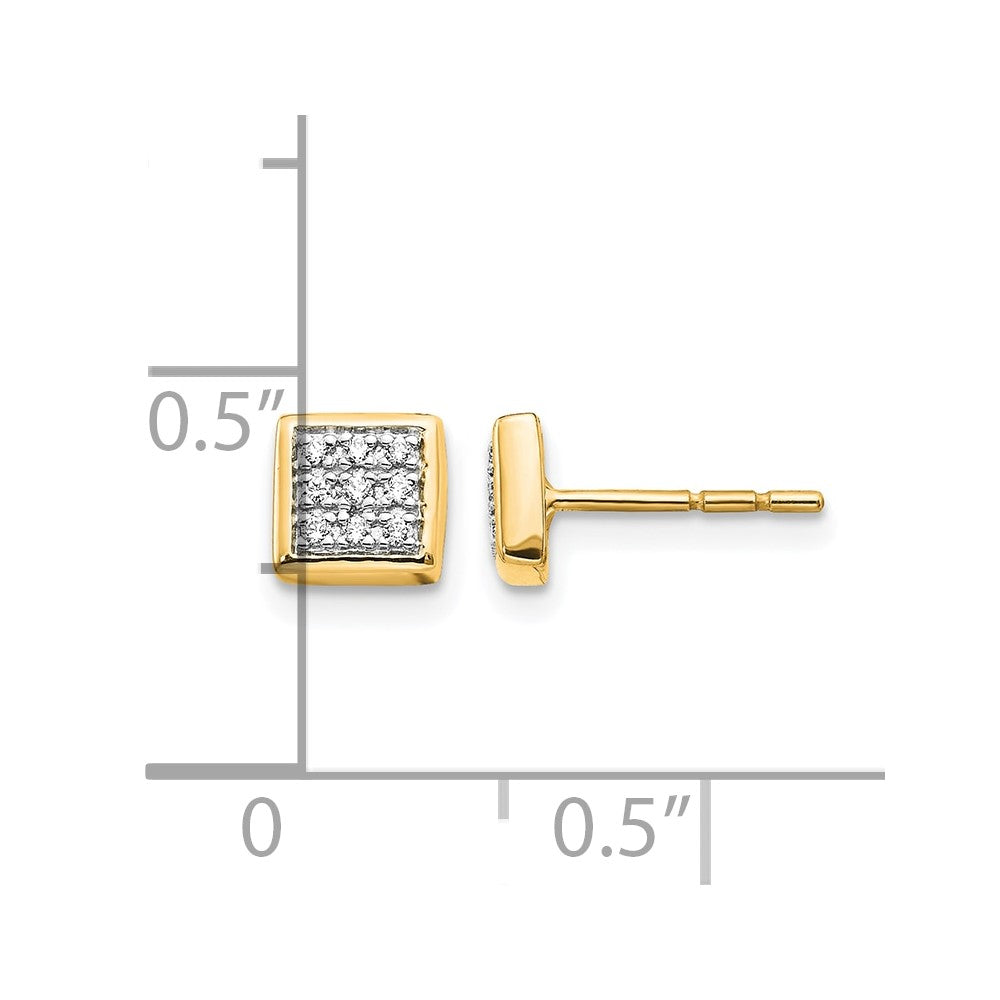 10K Gelbgold Diamant Ohrstecker