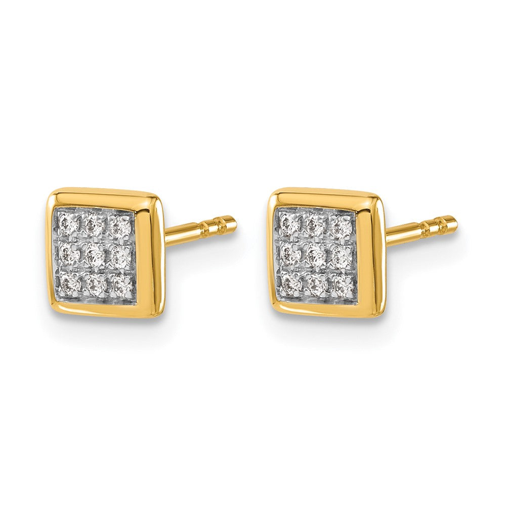 14K Gelbgold Ohrstecker mit echten Diamanten