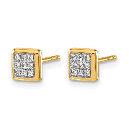 14K Gelbgold Ohrstecker mit echten Diamanten