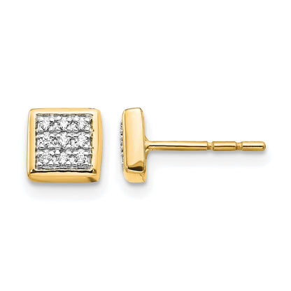 14K Gelbgold Ohrstecker mit echten Diamanten