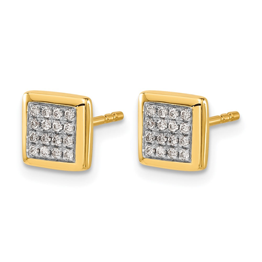 10K Gelbgold Diamant Ohrstecker