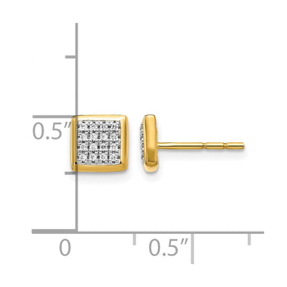 10K Gelbgold Diamant Ohrstecker