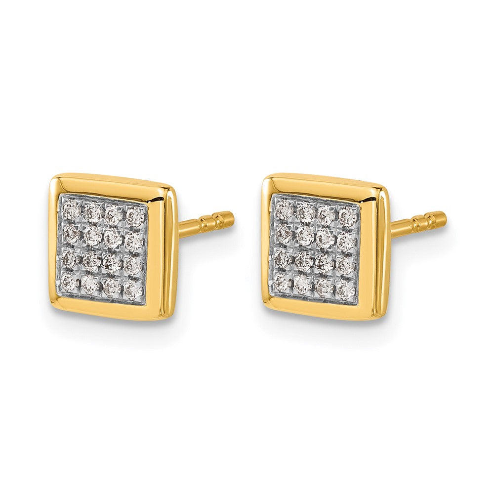 14K Gelbgold Ohrstecker mit echten Diamanten