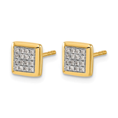 14K Gelbgold Ohrstecker mit echten Diamanten