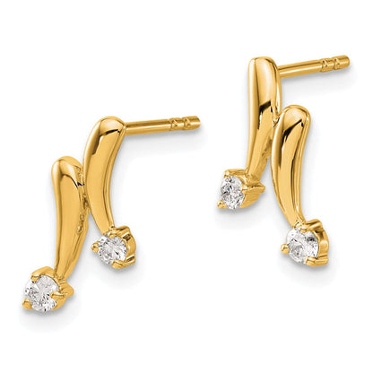 14K Gold Ohrstecker mit echten Diamanten