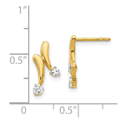 14K Gold Ohrstecker mit echten Diamanten