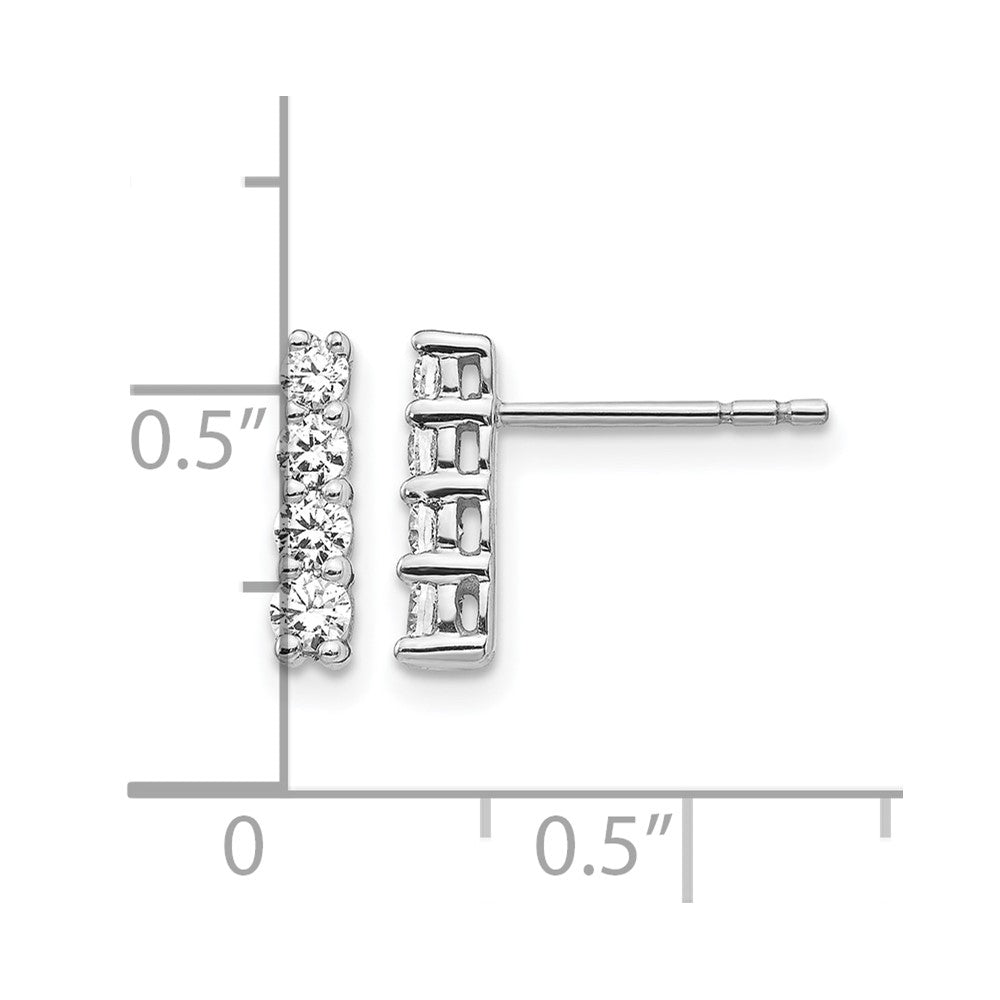 14K Weißgold Ohrringe mit Labor-Diamanten, VS/SI+ G+
