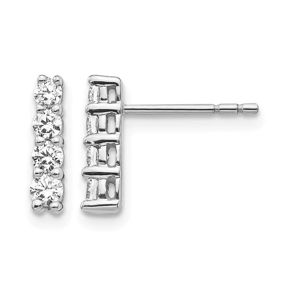 14K Weißgold Ohrringe mit Labor-Diamanten, VS/SI+ G+