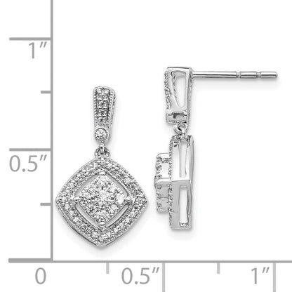 14K Weißgold Ohrstecker mit 0,5 ct. echten Diamanten