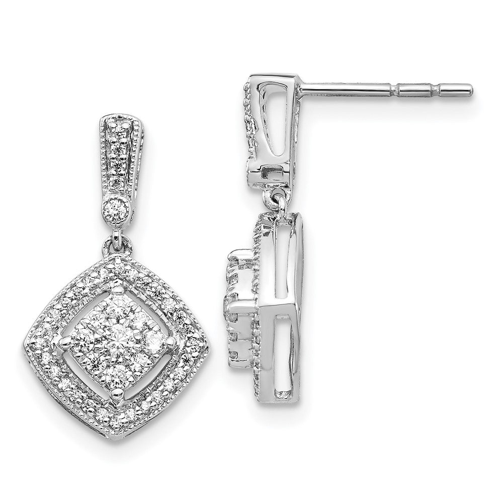 14K Weißgold Ohrstecker mit 0,5 ct. echten Diamanten