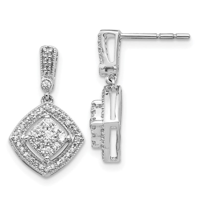 14K Weißgold Ohrstecker mit 0,5 ct. echten Diamanten