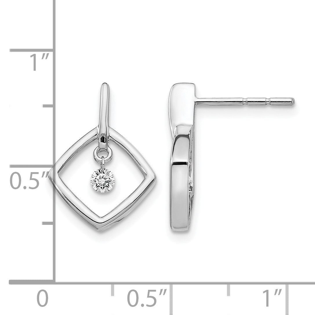 14K Weißgold Diamant-Ohrstecker