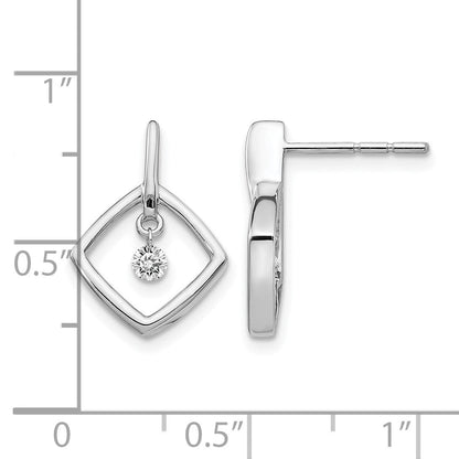 14K Weißgold Diamant-Ohrstecker