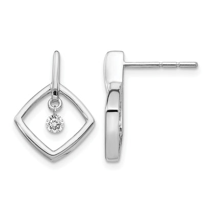 14K Weißgold Diamant-Ohrstecker