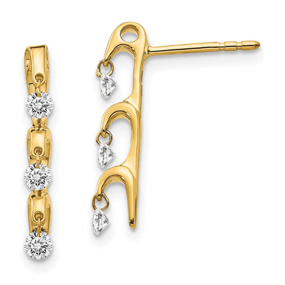 14K Gelbgold Ohrhänger mit echten Diamanten