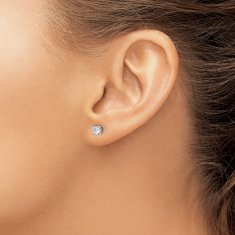 14K Weißgold Ohrstecker mit 0,5 ct. laborgezüchteten Diamanten VS/SI+ G+