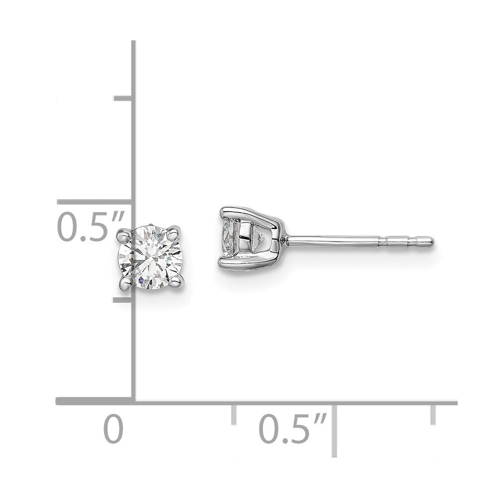 14K Weißgold Ohrstecker mit 0,5 ct. laborgezüchteten Diamanten VS/SI+ G+