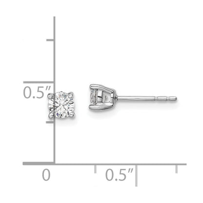 14K Weißgold Ohrstecker mit 0,5 ct. laborgezüchteten Diamanten VS/SI+ G+