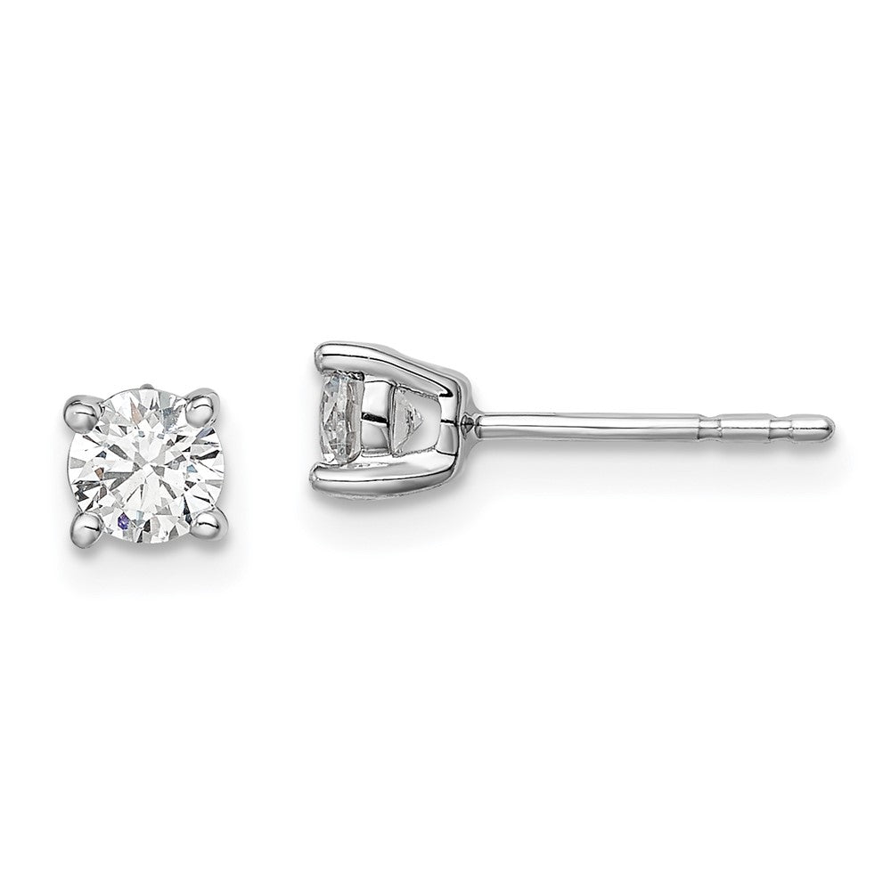 14K Weißgold Ohrstecker mit 0,5 ct. laborgezüchteten Diamanten VS/SI+ G+