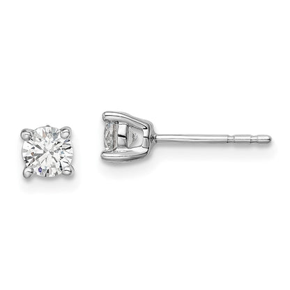 14K Weißgold Ohrstecker mit 0,5 ct. laborgezüchteten Diamanten VS/SI+ G+