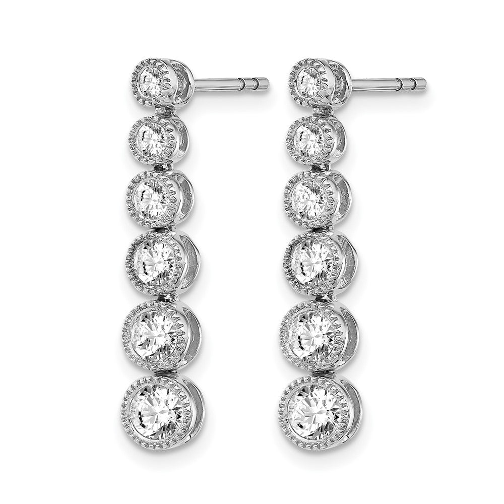 14K Weißgold True Origin 1 Karat Im Labor Gezüchtet Diamant Vs Def Abgestuft Hängend Stecker Ohrring
