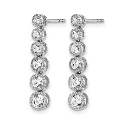 14K Weißgold True Origin 1 Karat Im Labor Gezüchtet Diamant Vs Def Abgestuft Hängend Stecker Ohrring