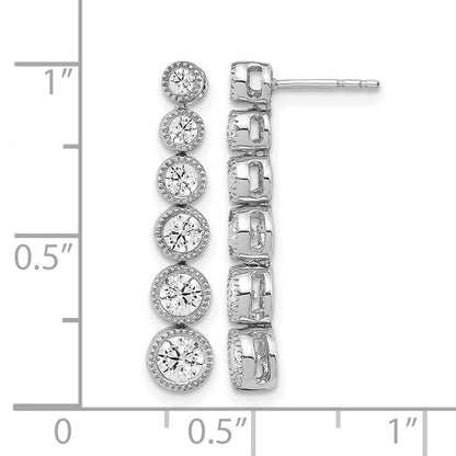 14K Weißgold True Origin 1 Karat Im Labor Gezüchtet Diamant Vs Def Abgestuft Hängend Stecker Ohrring