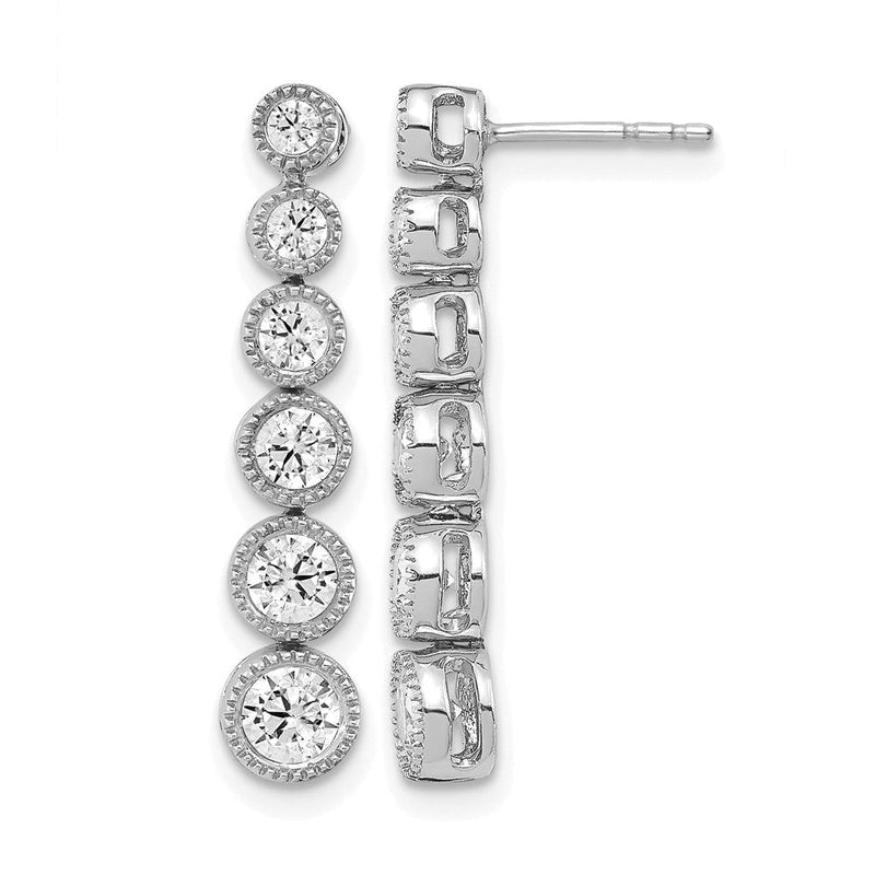 14K Weißgold True Origin 1 Karat Im Labor Gezüchtet Diamant Vs Def Abgestuft Hängend Stecker Ohrring