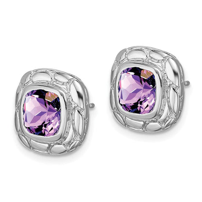 Sterling Silber Amethyst-Ohrringe