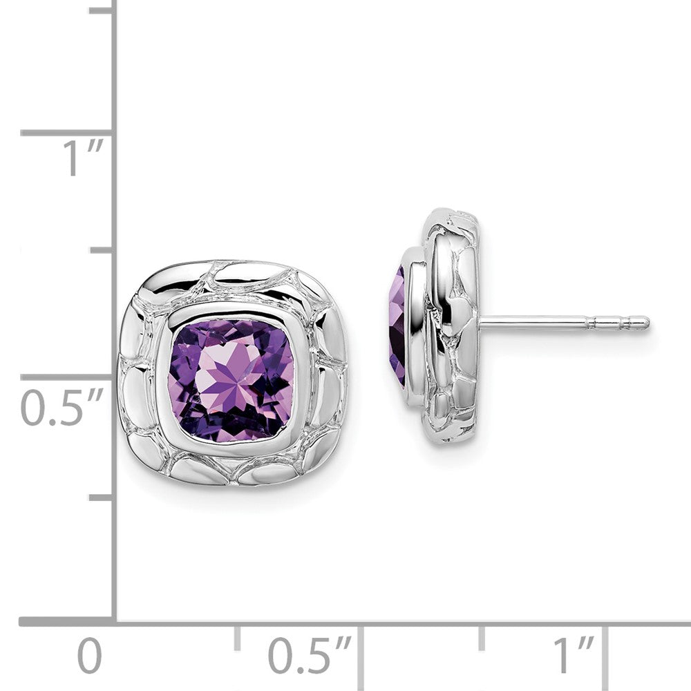 Sterling Silber Amethyst-Ohrringe