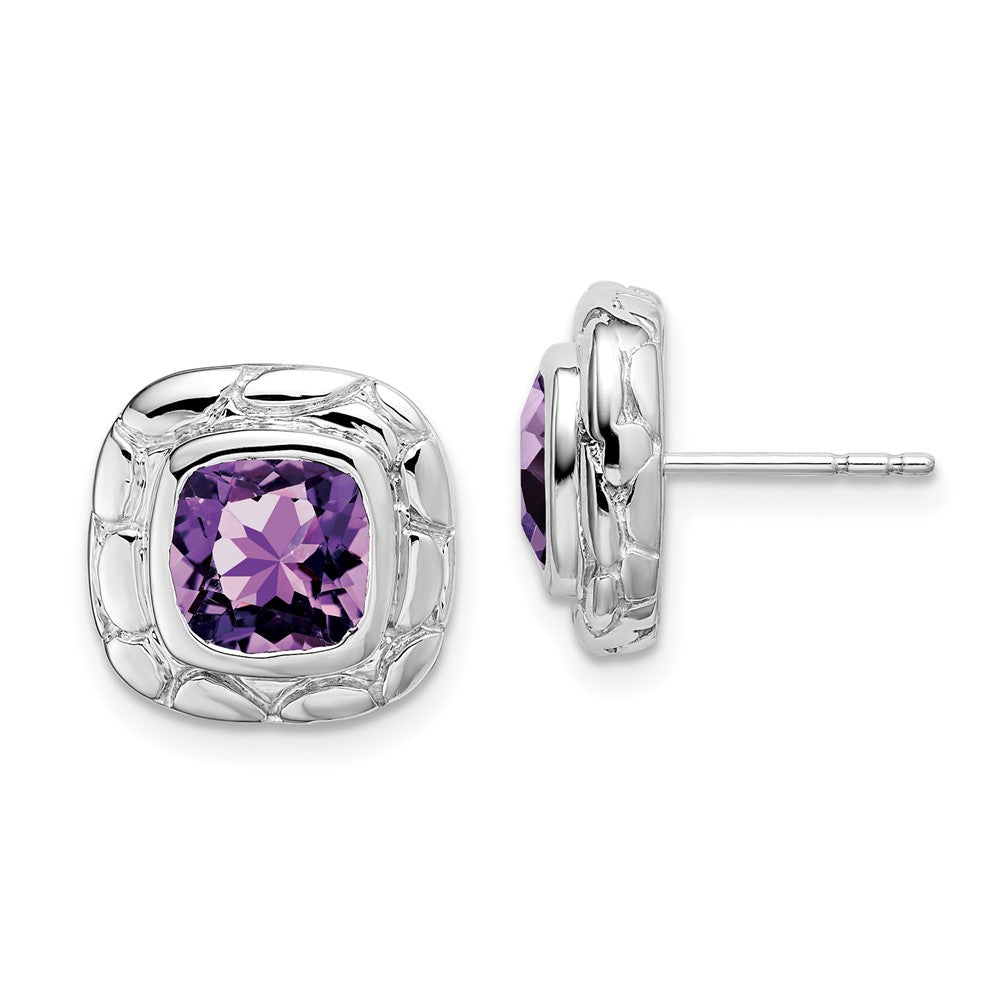 Sterling Silber Amethyst-Ohrringe