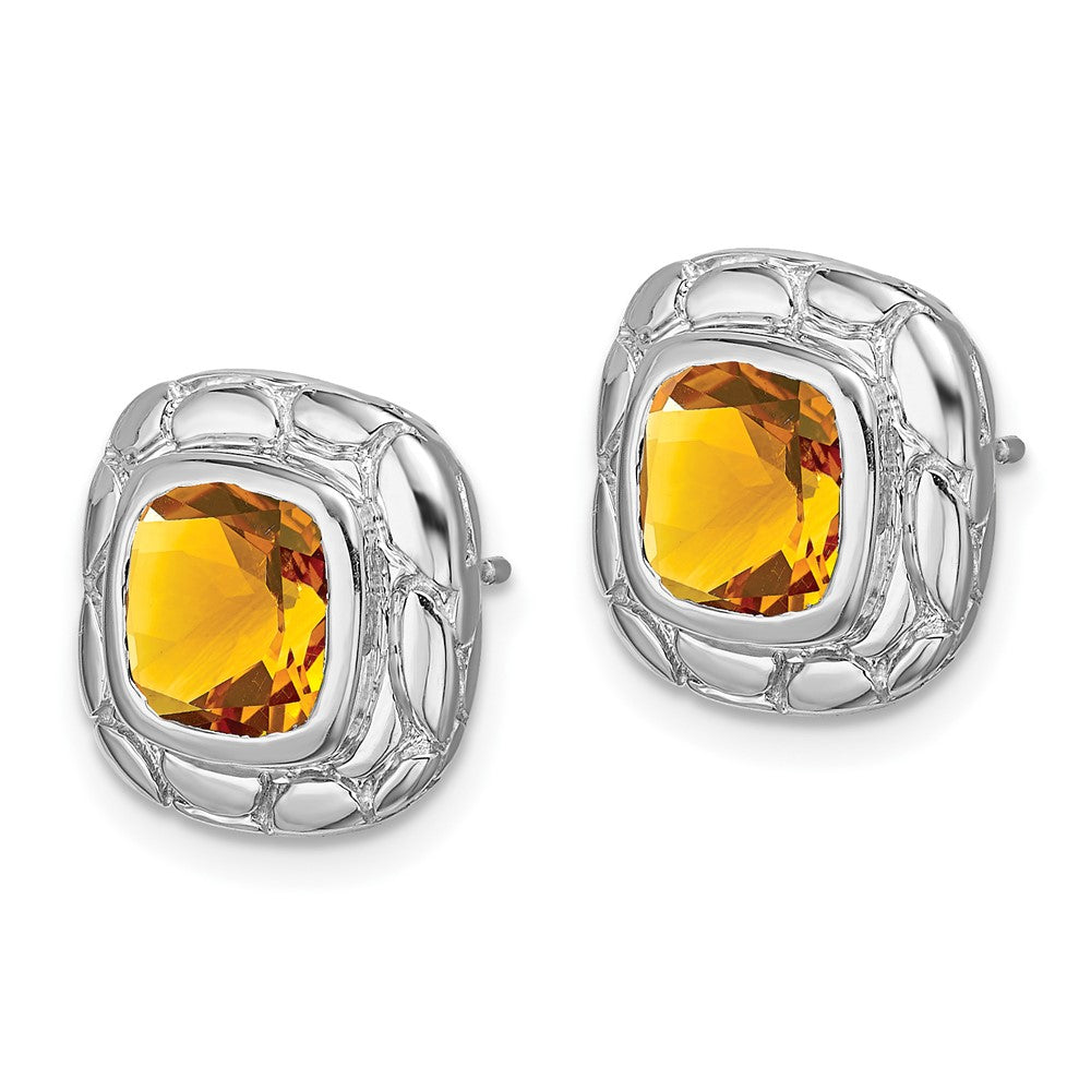 Sterling Silber Citrin-Ohrringe