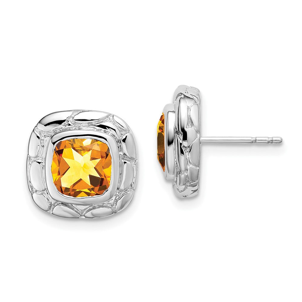 Sterling Silber Citrin-Ohrringe