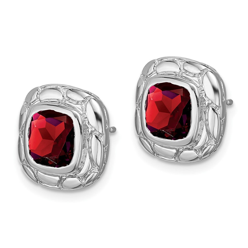 Ohrringe aus Sterlingsilber mit Granat