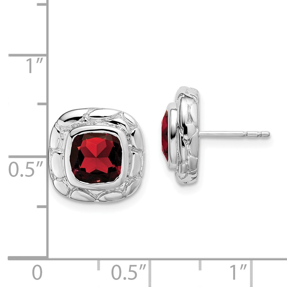 Ohrringe aus Sterlingsilber mit Granat
