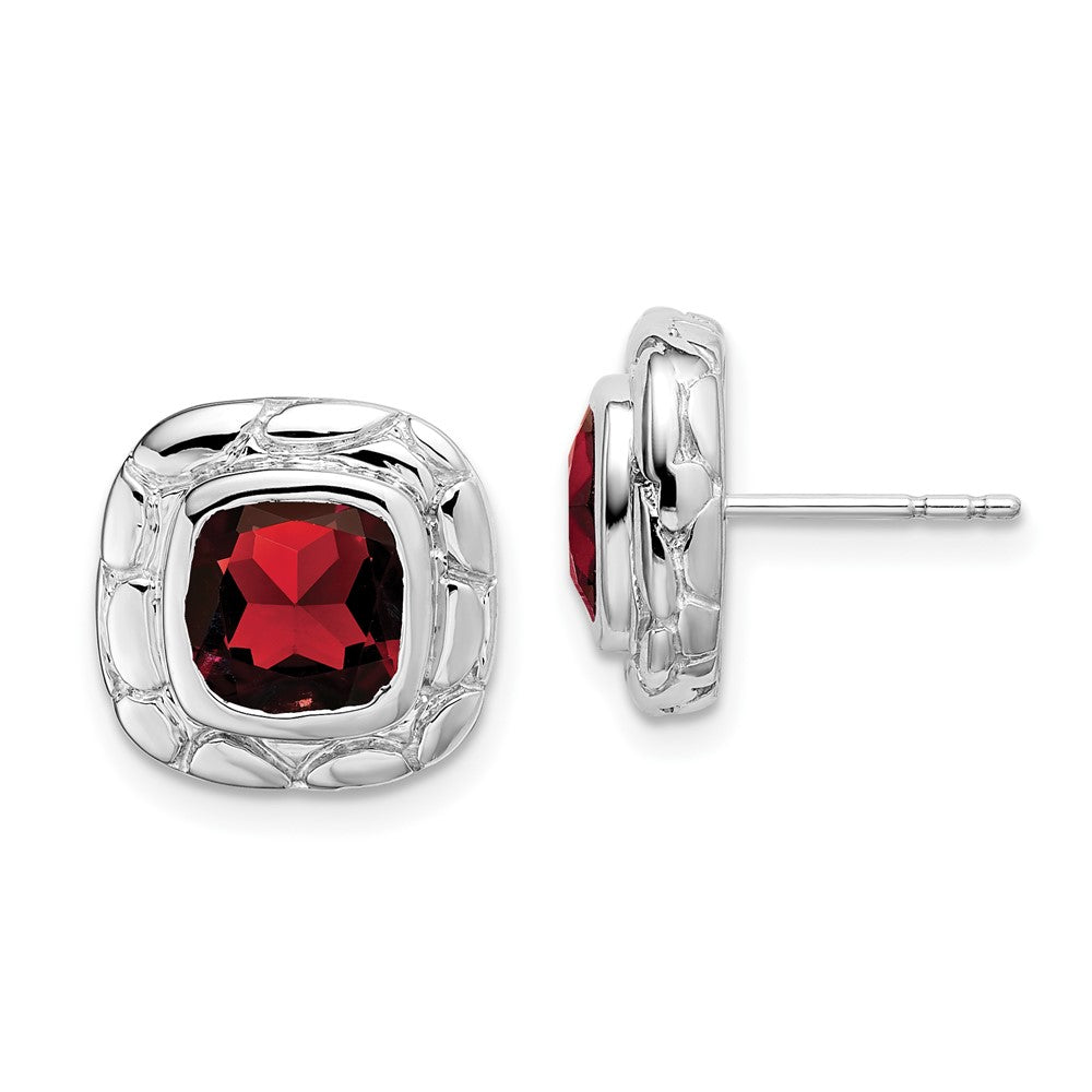 Ohrringe aus Sterlingsilber mit Granat