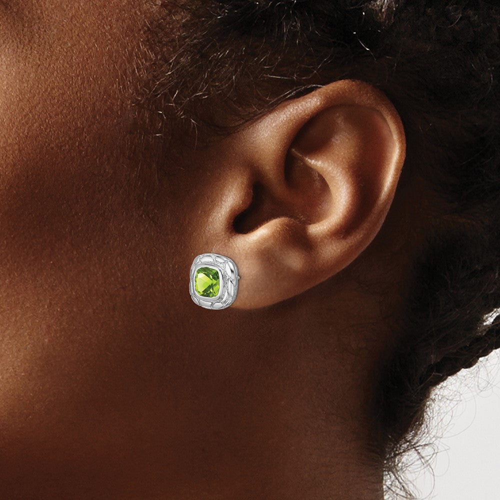 Sterling-Silber-Ohrringe mit Peridot