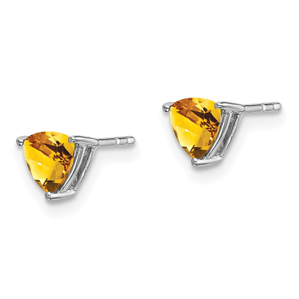 Ohrringe aus 14K Weißgold mit Trillion-Citrin