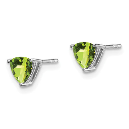 Ohrringe aus 14K Weißgold mit Trillion-Peridot