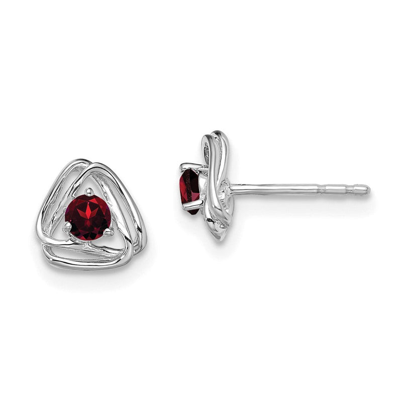 Ohrstecker aus 14K Weißgold mit Granat
