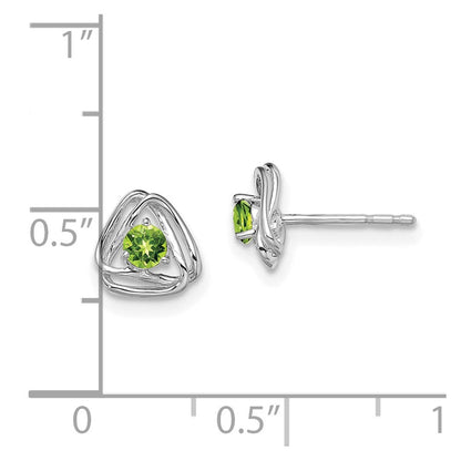 Peridot-Ohrstecker aus 14K Weißgold