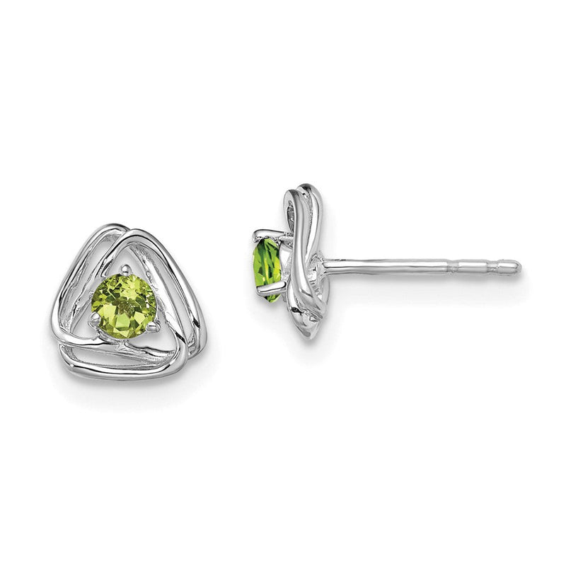 Peridot-Ohrstecker aus 14K Weißgold