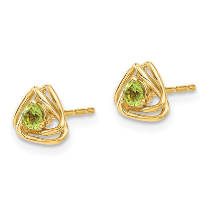 14K Gelbgold Peridot-Ohrstecker