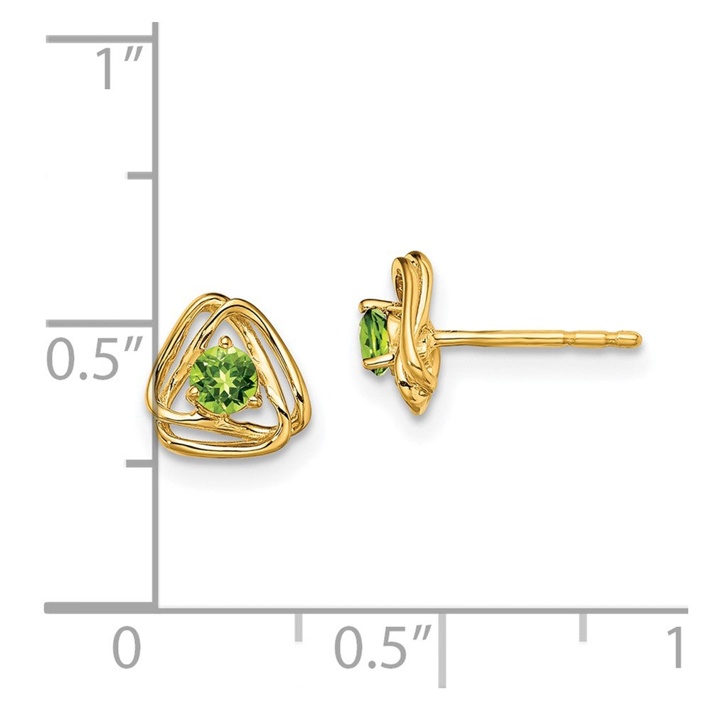14K Gelbgold Peridot-Ohrstecker